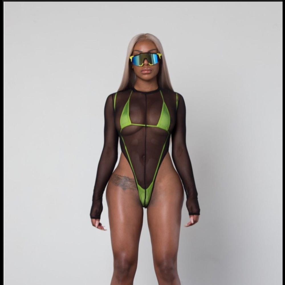 Prix Workshop Mesh black bodysuit EXTREMELY RARE